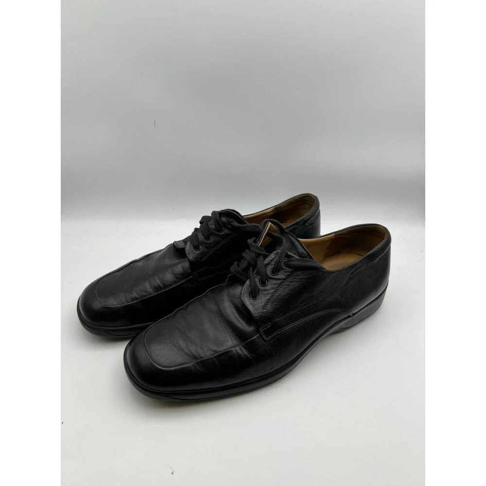 Bally Fando Black Leather Derby Shoes Mens 11E Made in Italy Lace Up Oxfords